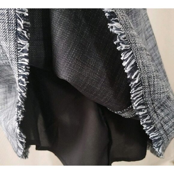 NWOT Rebecca Taylor Sleeveless Slub Suiting Gray Drop Waist Dress Size 4 - Picture 9 of 10